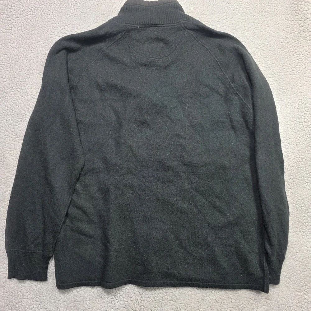 The North Face Sweater Mens Size‎ XLARGE Black 1/4 Zip Mock Neck Wool Blend